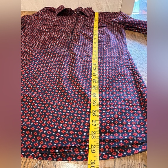 📍❤️ Tory Burch Blouse – Red Geometric Print – Size 10 - Picture 5 of 12
